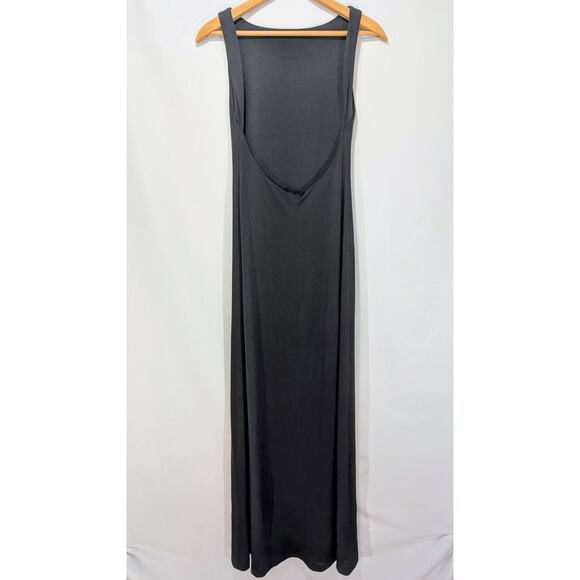 Vintage Côte à Côte Paris New York Black Sleeveless Low Back Maxi Dress Size S - Picture 2 of 7